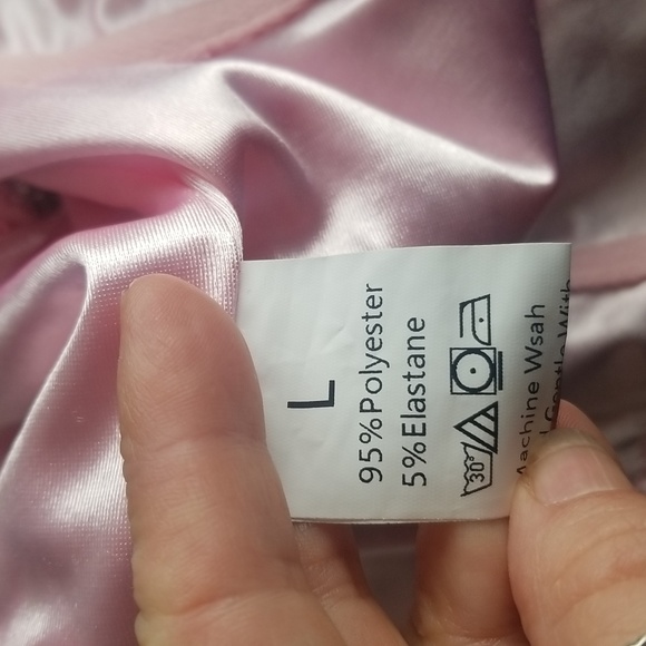 BOHO Glam Pink Sparkle Sequin Crop Top with Jewelled Fringe SZ L - Picture 15 of 17